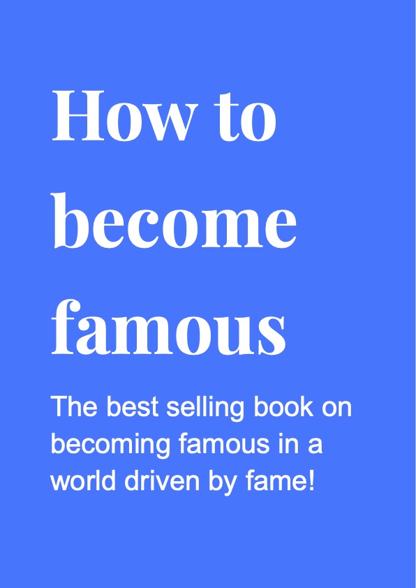 How To Become Famous eBook Editions